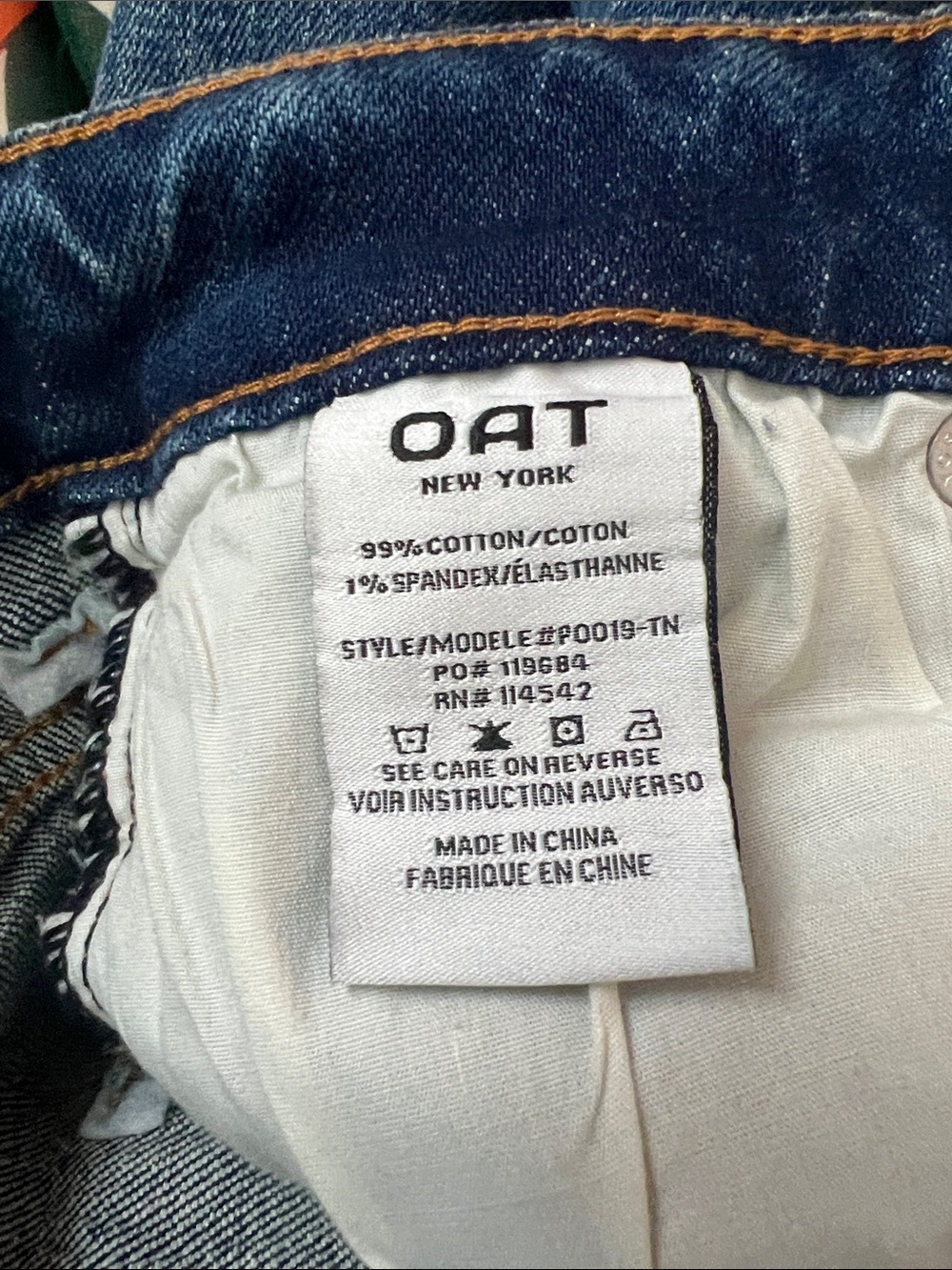 NWT Oat New York High Rise Straight Ankle Jeans Distressed Size 24 - Picture 10 of 12